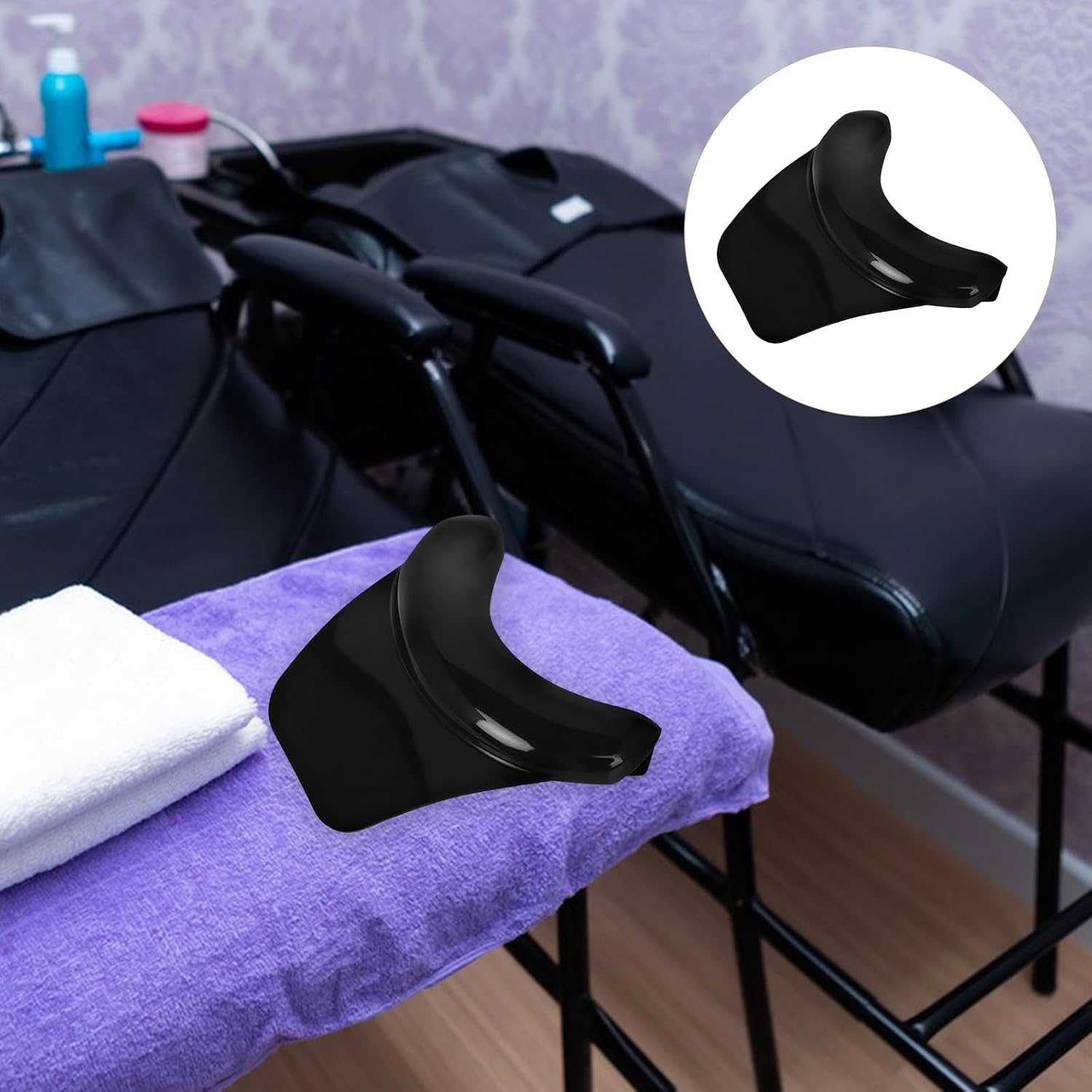Silicone Neck Pillow with Suction Cups Large Comfortable Neck Support Spa Bath Pillow for Salon Shampoo Basin and Hot Tub Head Rest Replacement