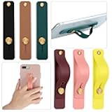 Weewooday 6 Pieces Phone Grip Holder Cell Phone Grip Strap Telescopic Finger Strap Stand Universal Finger Kickstand for Most Smartphones(Retro Colors)