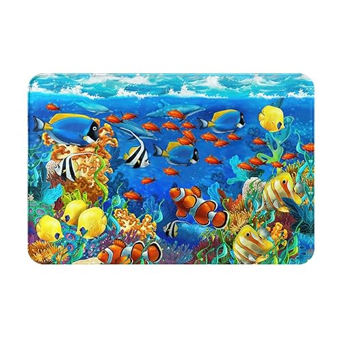 Ocean Tropical Fish Coral Undersea World Print All-Season Indoor Outdoor