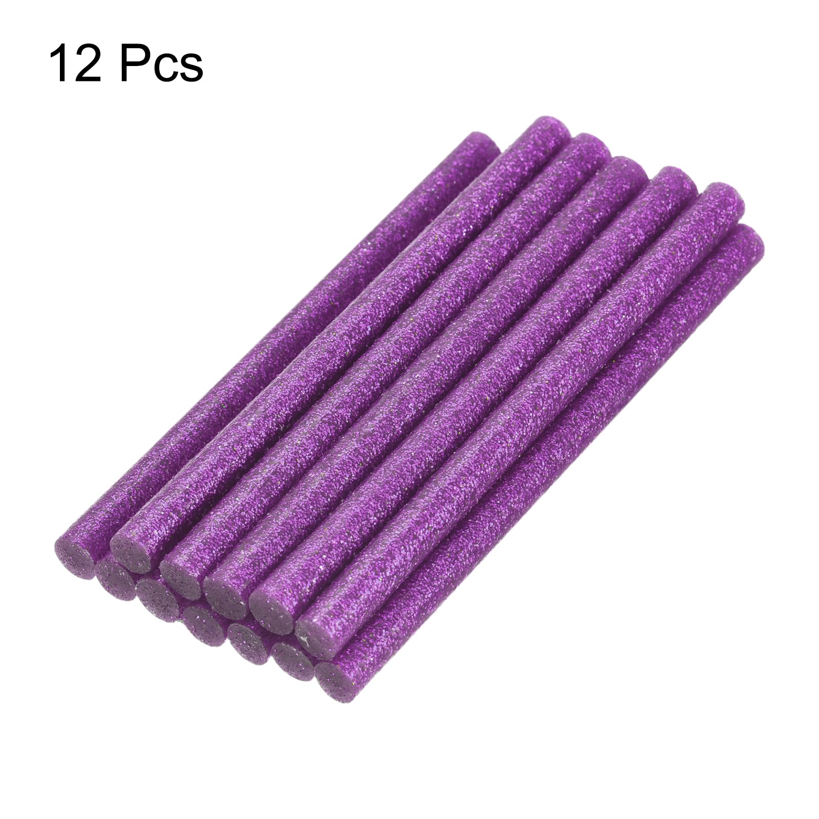 QUARKZMAN Barras de Pegamento Termofusible Mini para Pistola de Pegamento 0,27 Pulgadas x 4 Pulgadas Purpurina Morada 12 Unidades