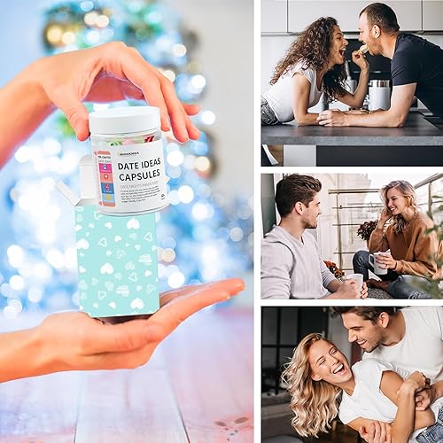 Miniatura 10 de Regalos para relaciones a larga distancia – (60 unidades) cápsulas de mensajes de amor preescritas en una botella de plástico, bonitos regalos