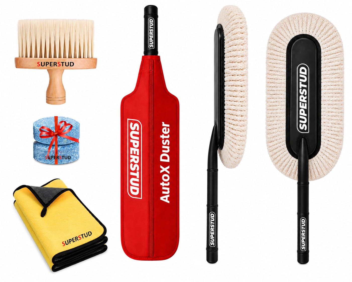 Car Duster Microfiber Brush SUPERSTUD AUTOX Pro Wax Duster - | Lint-Free & Scratch-Free | Wax Coating for 3xPerformance | Car Accessories 2026 | (1Pcs)-picture-25