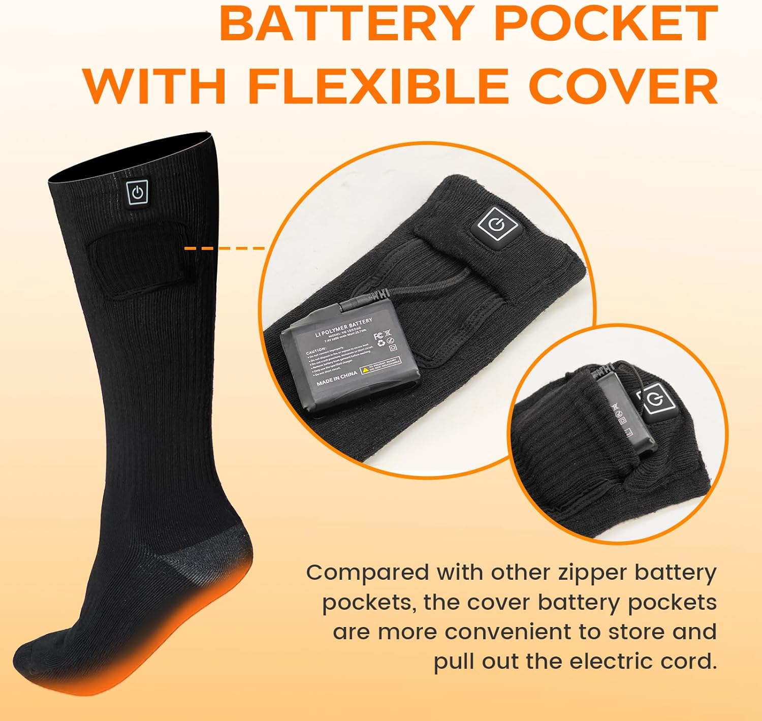 Rechargeable Heated Socks for Men Women Seniors - Image 5