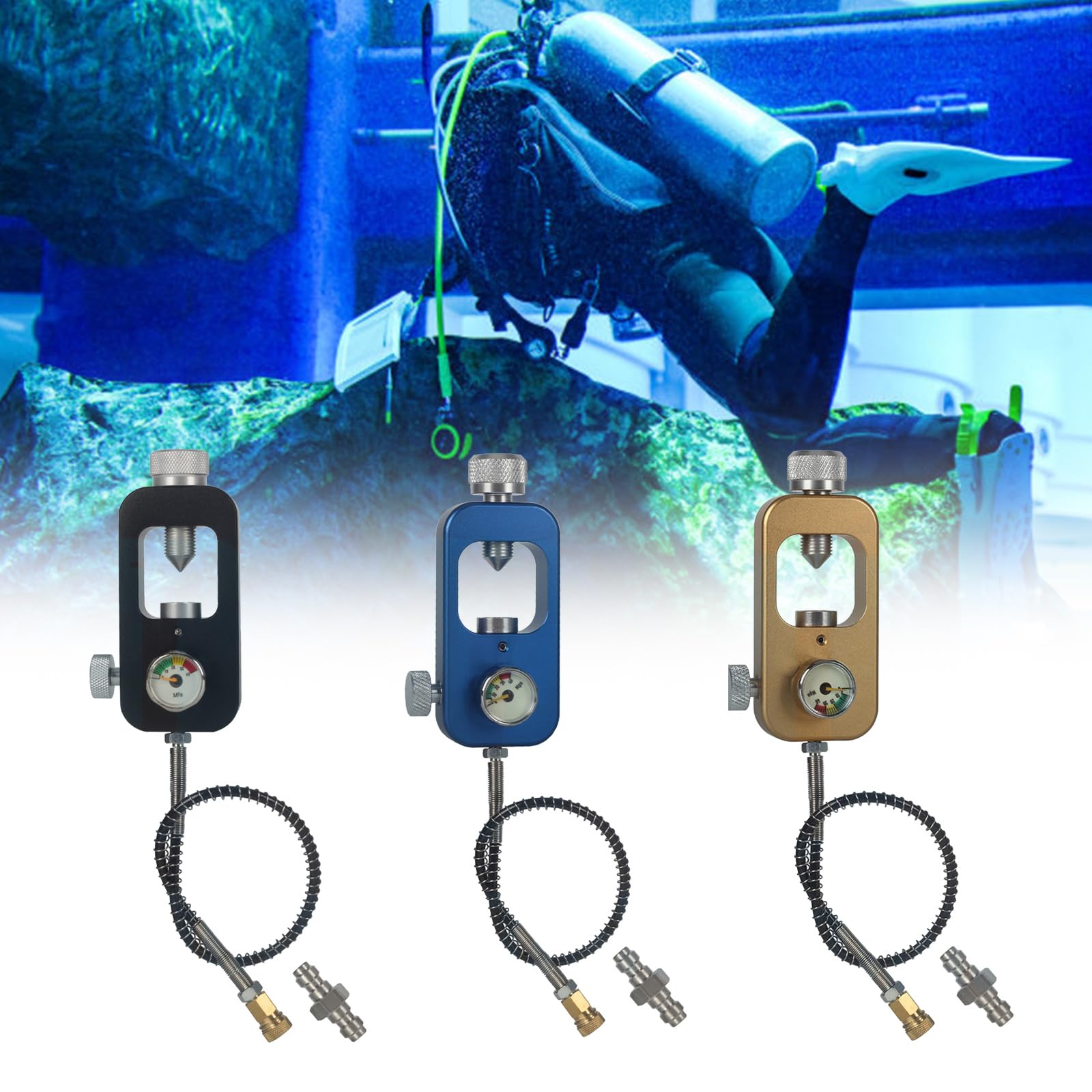 Heavy Duty Diving Fill Station Air Tanks Adapter High Pressure Tap Accessories For Diving Air Bottle Underwater Function