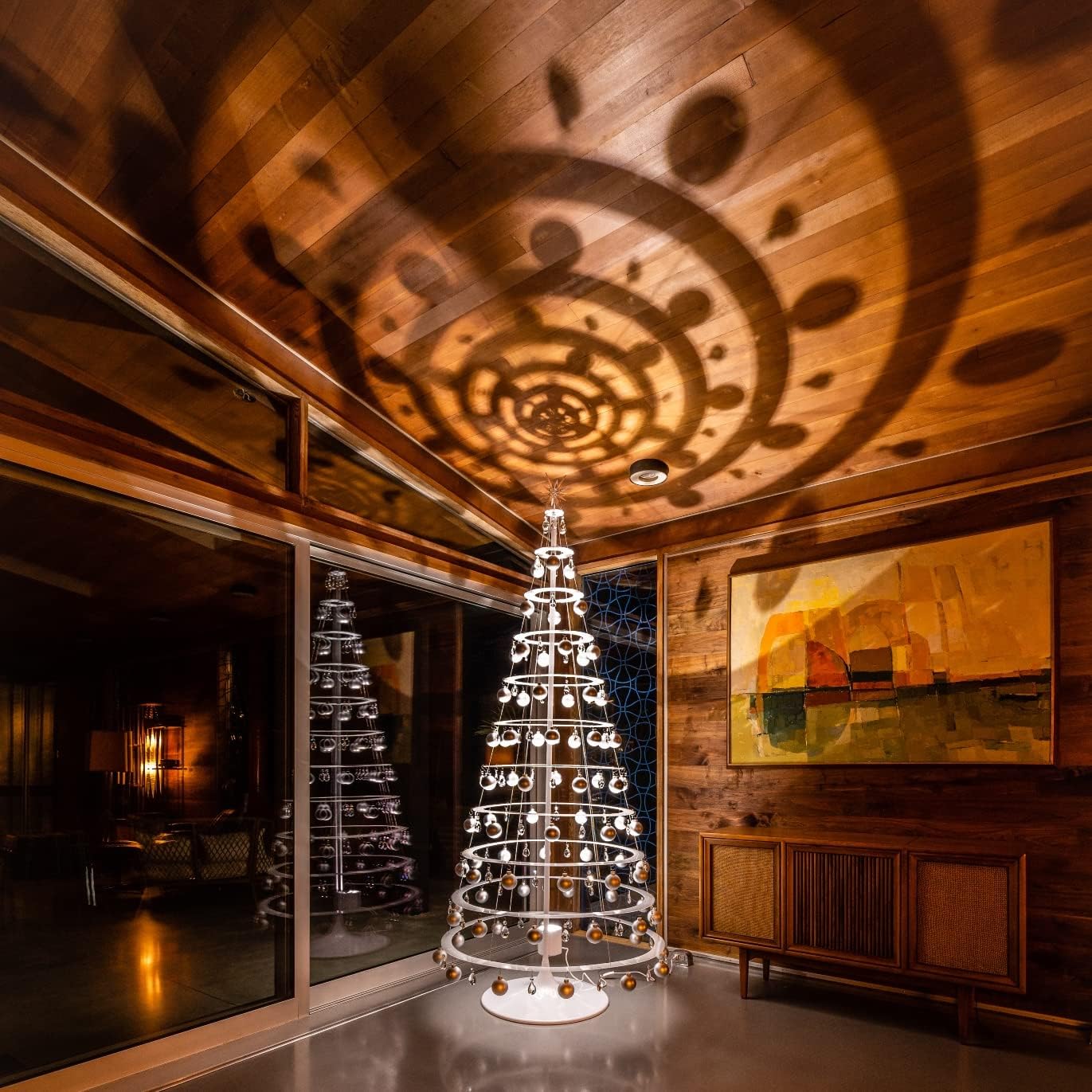 White Classic 8' Modern Christmas Tree