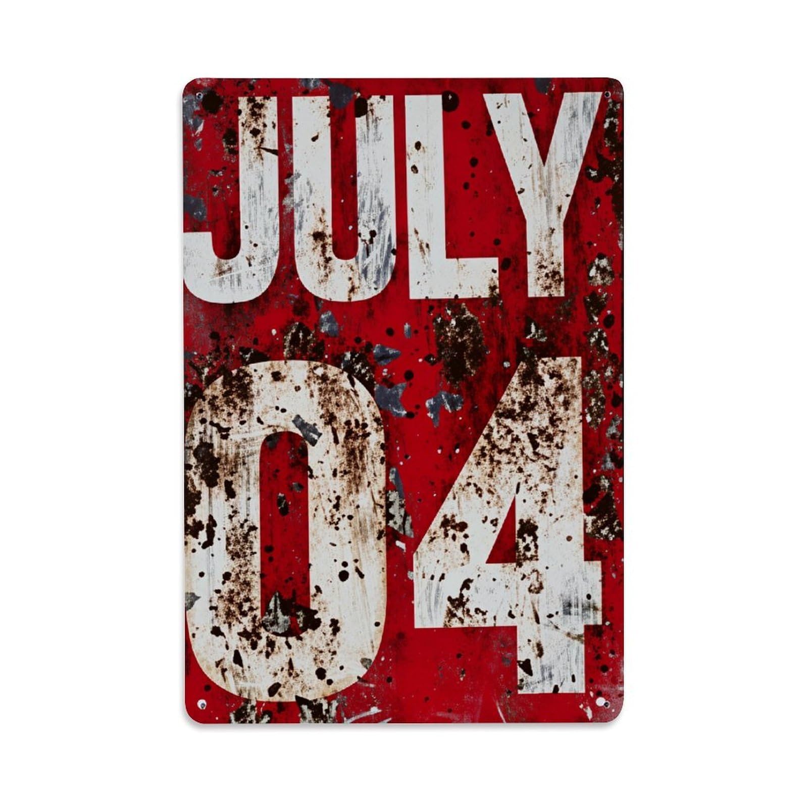 Enderetf Vintage Red Rusty Metal Textured Pattern Tin Sign Metal Poster, Home Bar Garage Man Cave Cafe Indoor & Outdoor Wall Decoration 8X12inches