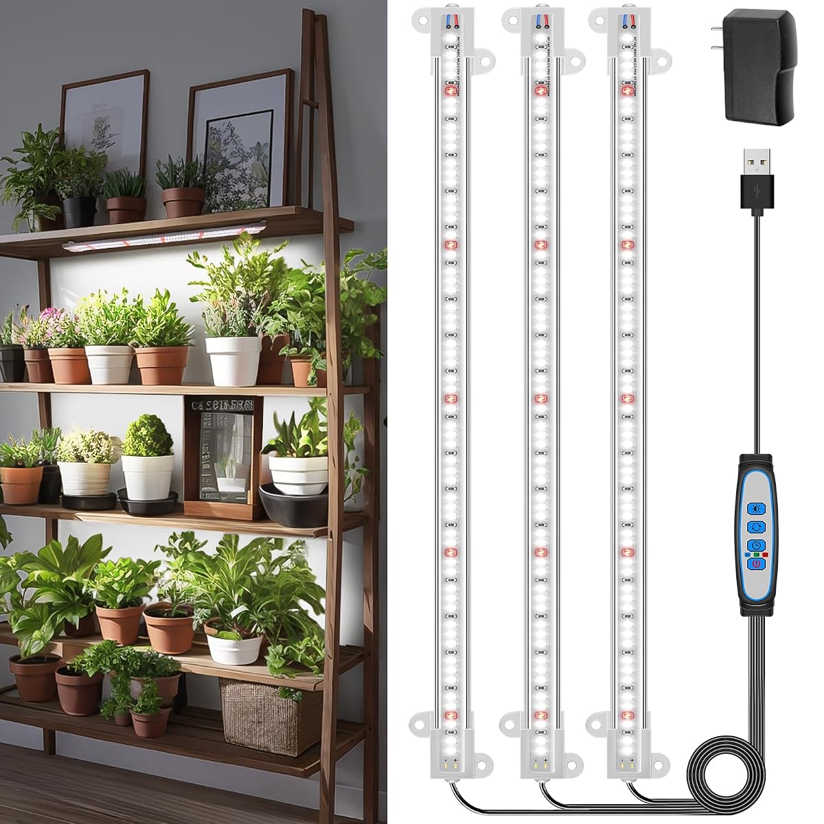 Wiaxulay LED Plant Grow Light Bands 6000K White Grow Lights for Indoor Plants