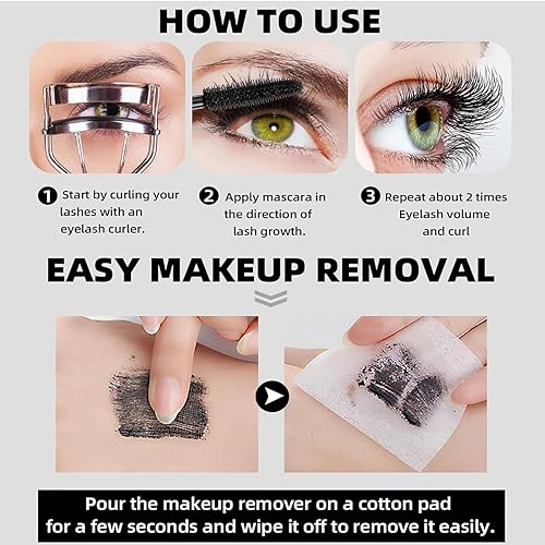 Miniatura 7 de Judy - Máscara de pestañas rizadoras 3D de Judy, rímel de hierro con cepillo de hierro, máscara de metal extra delgada lavable, resistente al agua y