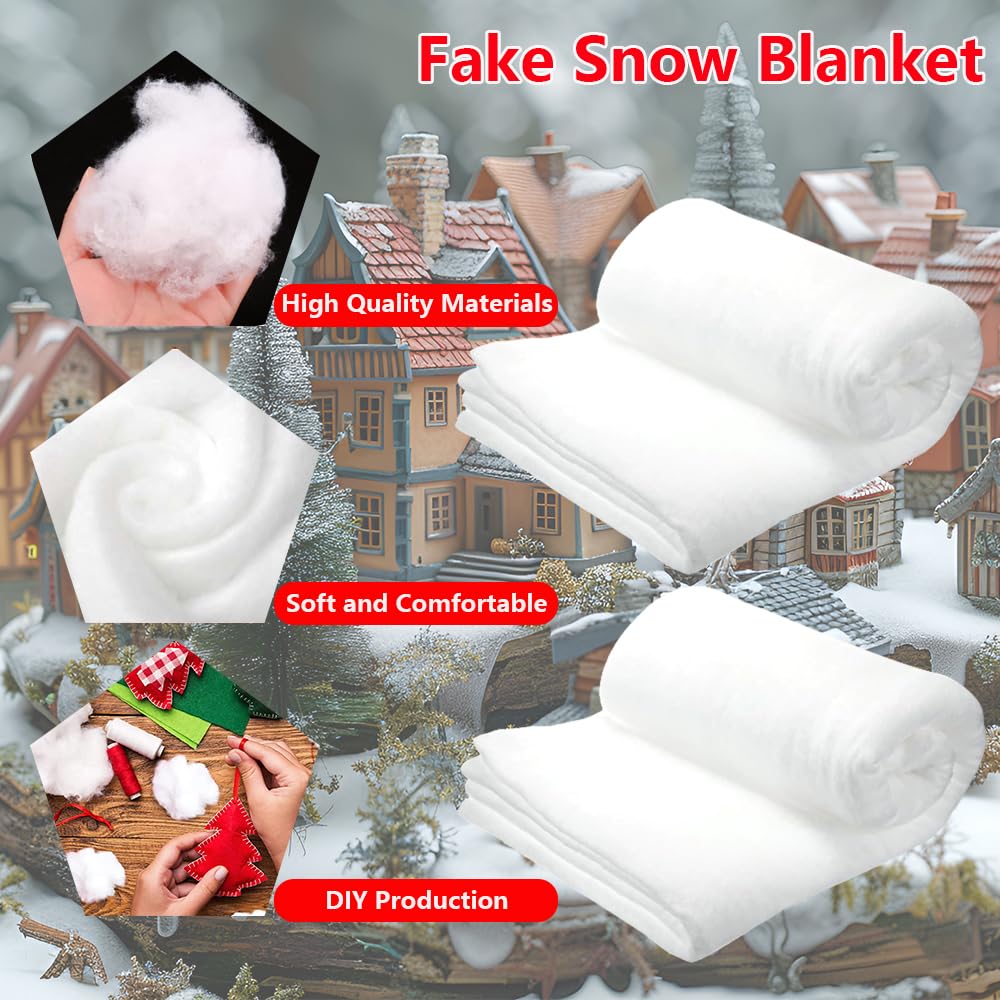 Christas Snow Blanket Roll 15.7 Inch X 11.15 Feet Artificial Cotton