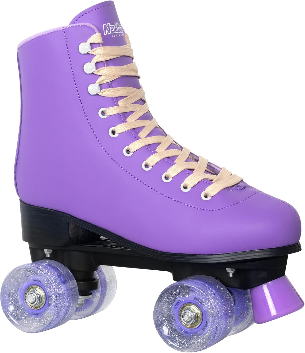 Nattork Roller Skates for Women Outdoor Fun Fashionable Roller Derby Skates for Men Girls Boys Indoor Rink Skates Dark Purple Women 10/ Men 9