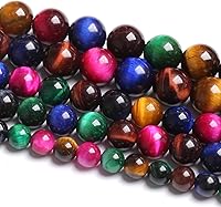 Vista 81 de 45 piezas de cuentas de jade birmano de piedra natural de 5⁄16 pulgadas (8 mm) para hacer joyería, pulseras de cristal de bricolaje