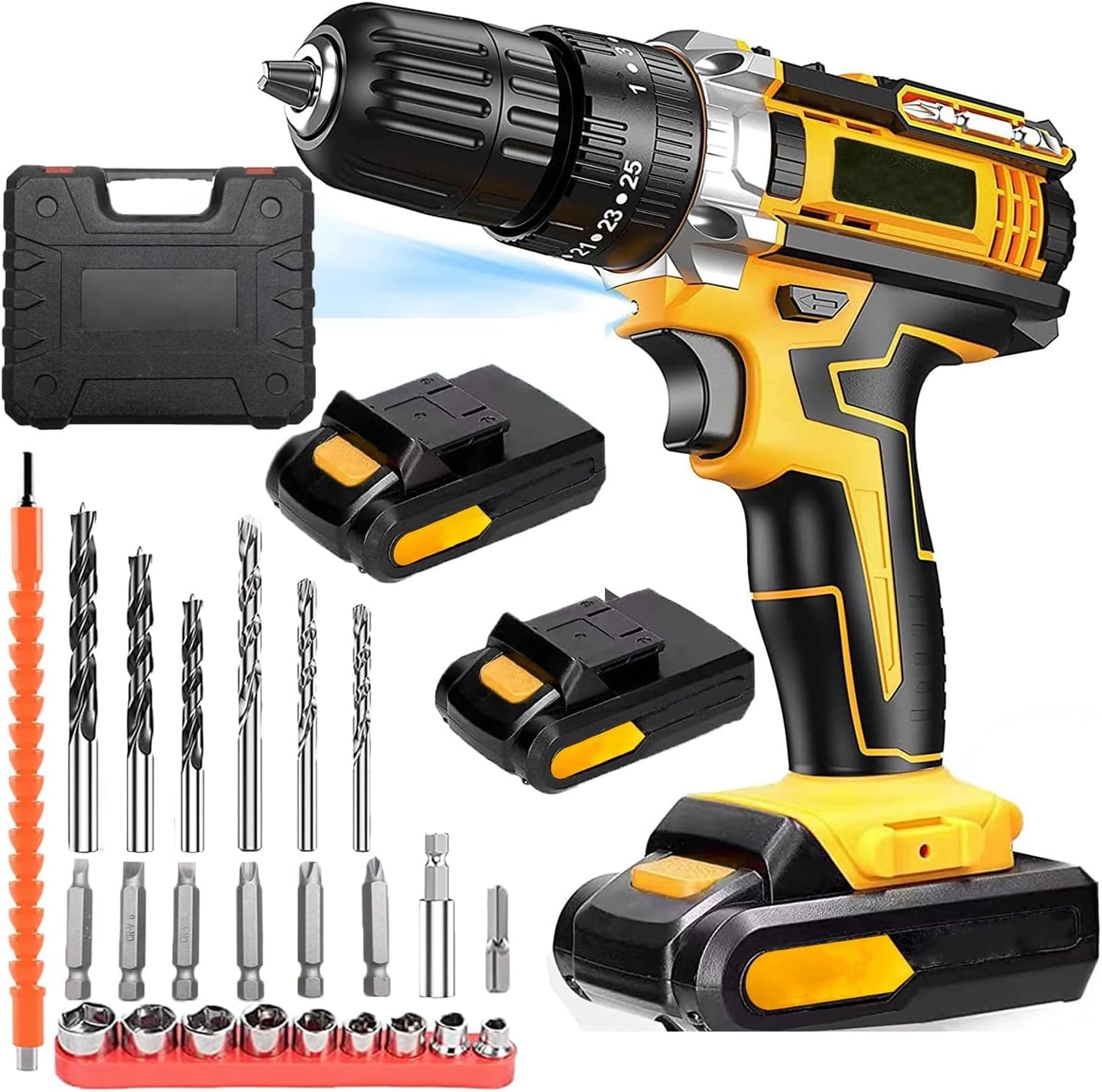 Drill Set STANEW Cordless Hammer Drill, 3in1 Screw Drill Driver Set 20V