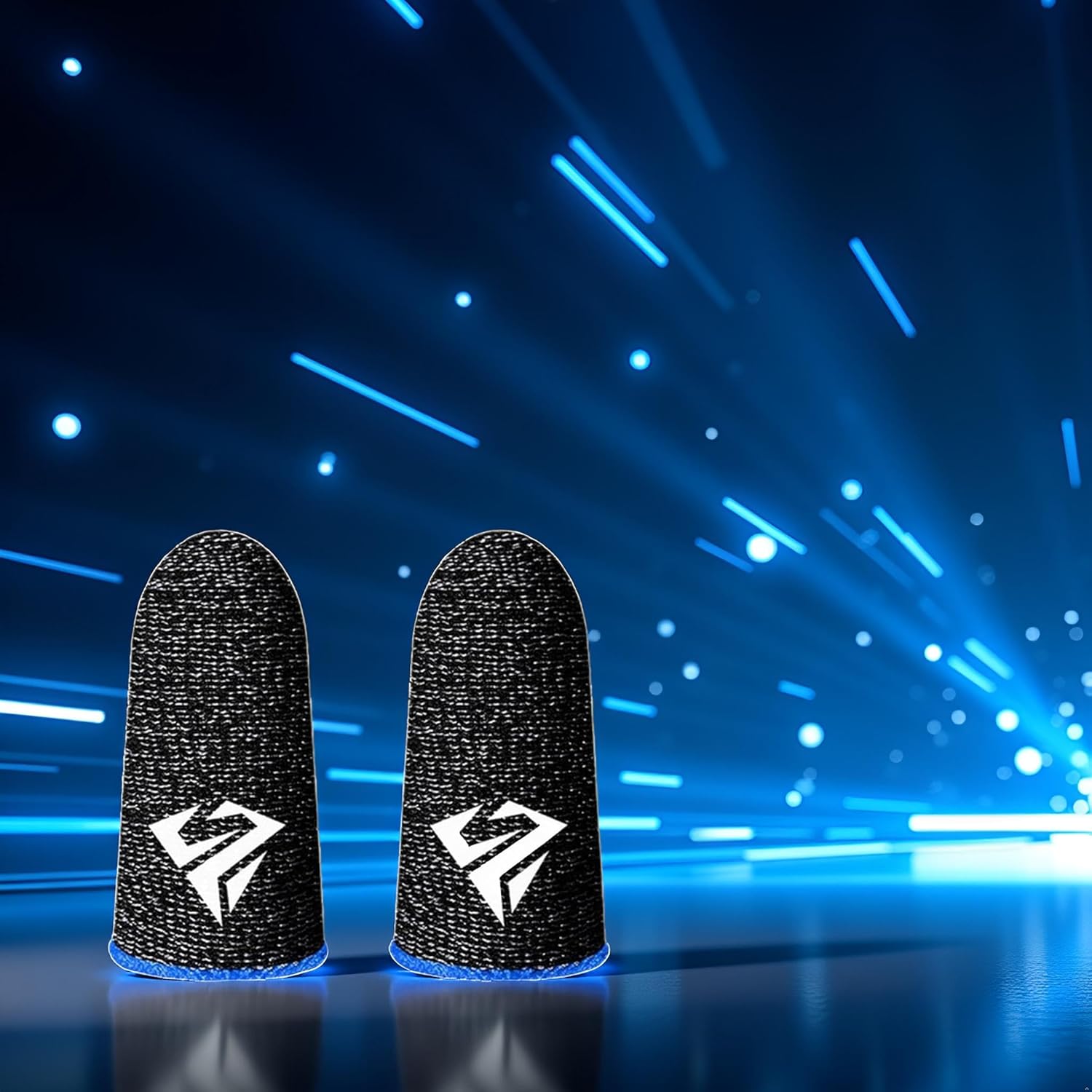 5Pcs Black Finger Cover Game Controller Sweat Proof Non-Scratch Sensitive Screen Gaming Artifact Thumb Gloves Finger Game Sleeve Gaming Accessories Accessories image 3 of 7 B0CX4WH189