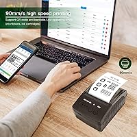 Vista 4 de NETUM Impresora de Recibos Bluetooth, Impresora Mini Térmica Portátil de 58mm POS, Compatible con Android/Windows