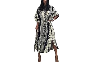 CHERRY CAT Women Beach Kaftan Dress, Perfect Black Cat Cover Up for Beachwear