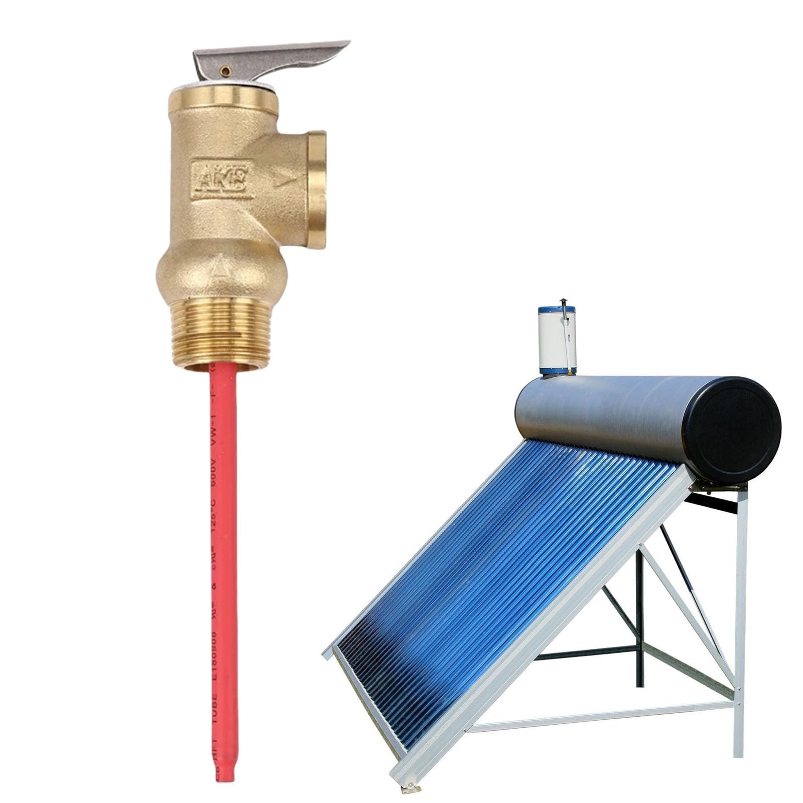 Struttura d'ottone solare delle valvole di pressione della parte dello scaldabagno per le protezioni ad alta temperatura 99℃ e pressione 0.7Mpa