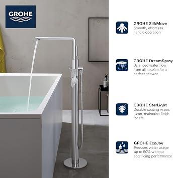 Grohe 23792EN1 Lineare Single-Handle Bathtub Faucet, Brushed Nickel