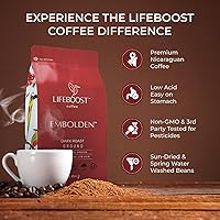 Vista 6 de LIFEBOOST - Café tostado oscuro molido, sin OMG, baja acidez, certificado como orgánico por el Departamento de Agricultura (USDA), con certificación