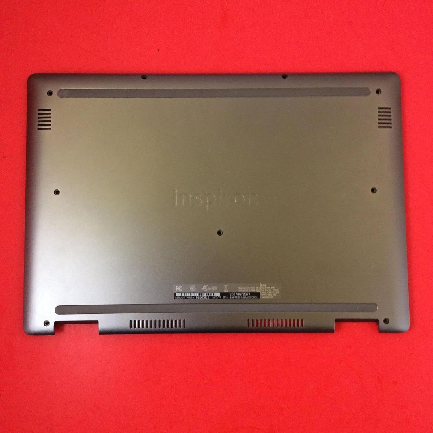 Replacement Laptop Lower Base Bottom Case Cover Assembly Part for Dell Inspiron 13 7375 0YKV69 YKV69 460.0EK03.0001 Silver