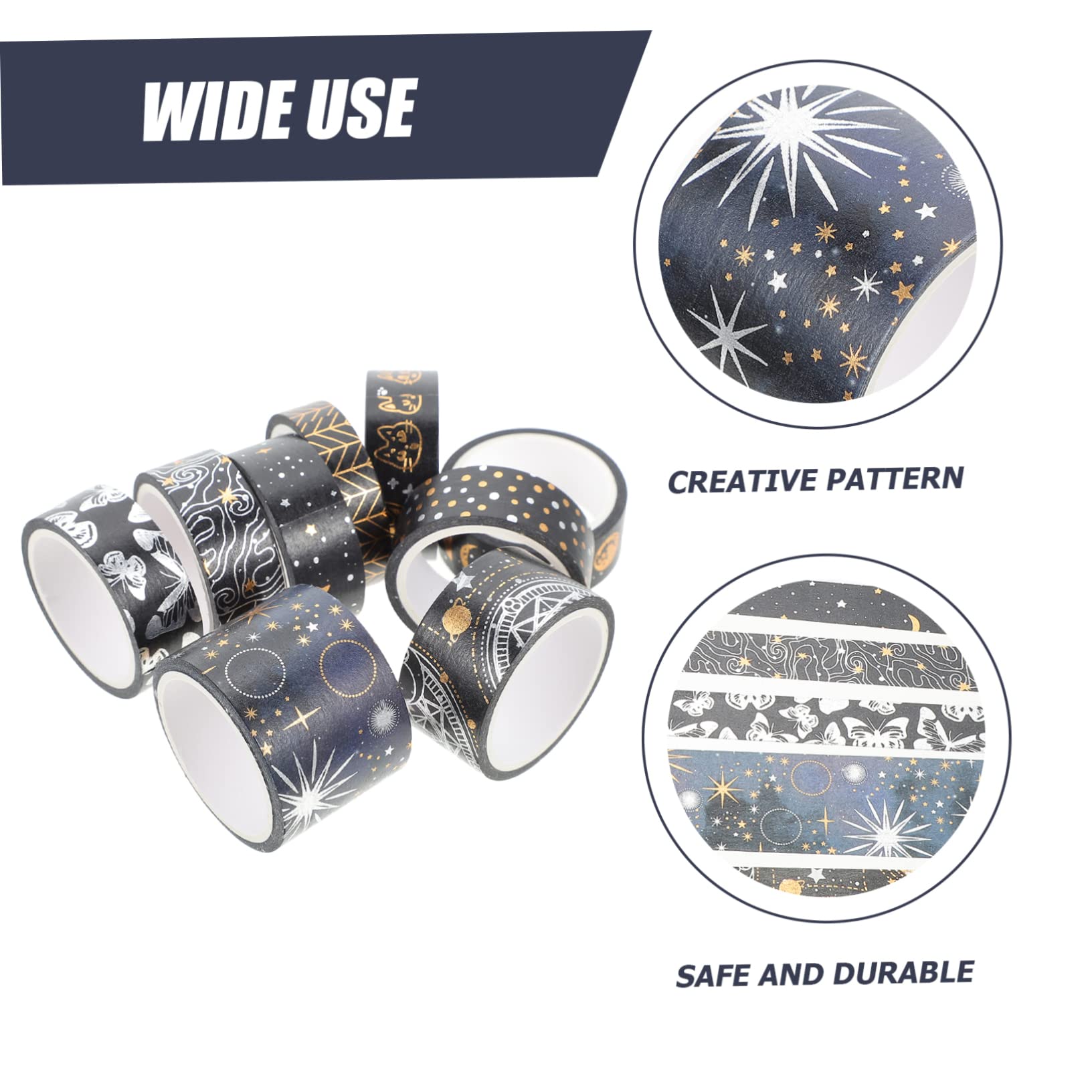 Operitacx 27rotoli Nastro Adesivo Decorativo Washi Per Scrapbooking Di Carta Per Fai Da Te Con Design Di Stelle e Facile Da Strappare e Riutilizzare Per Diari e Decorazioni