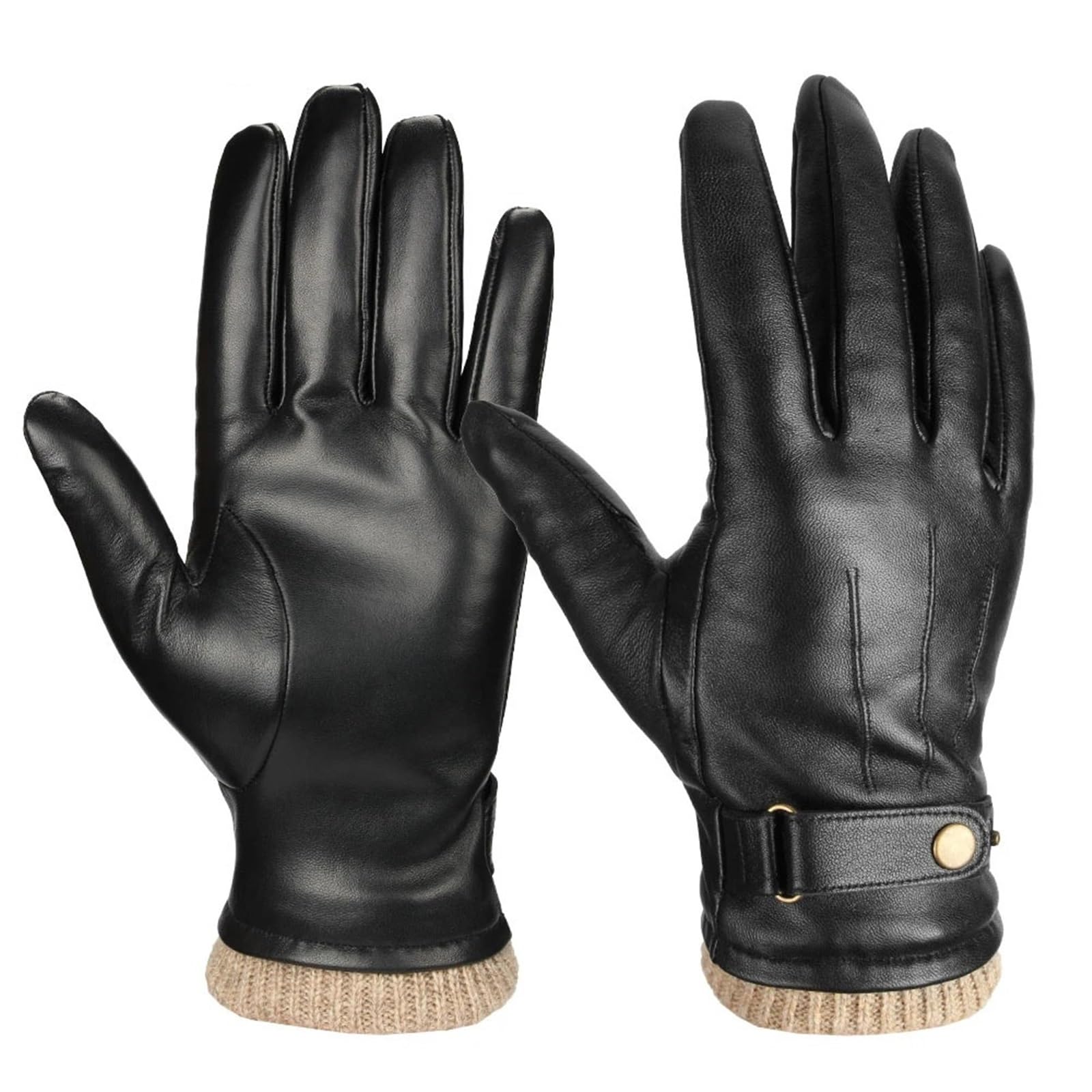 Guanti, guanti da sci Guanti invernali da uomo Guanti in pelle caldi for touchscreen Guanti termici Regali termici for papà o marito