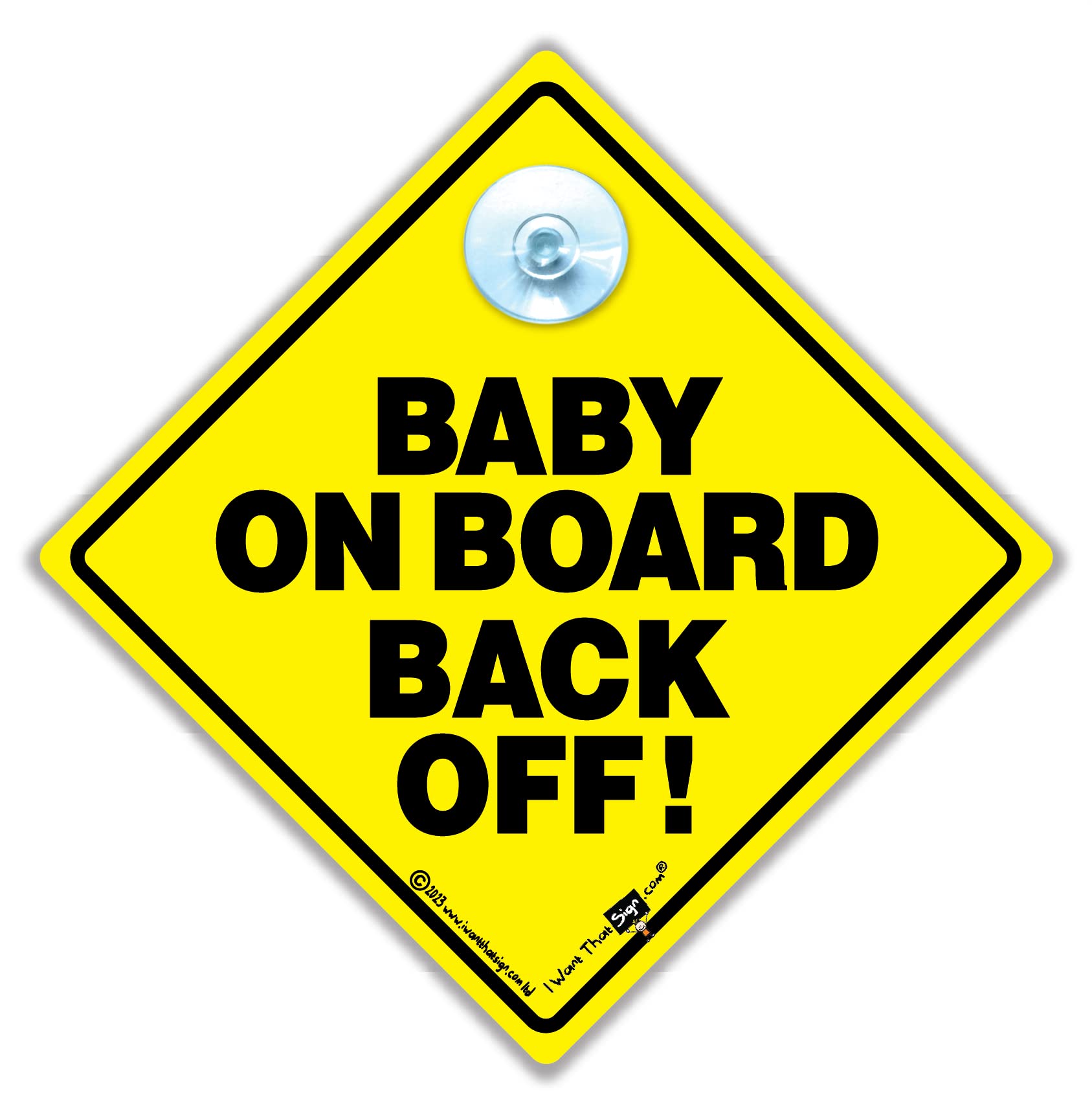 Baby On Board Back Off Car Sign, Baby on Board Sign, Designed to Help Deter Tailgaters and Notify of Child in Car