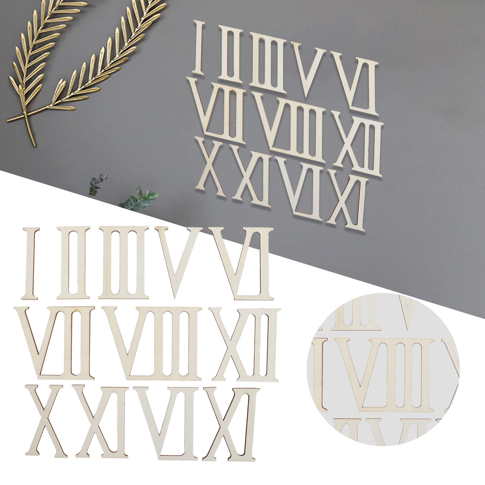 Numeri Per Orologio Da Parete, Numeri In Legno, trucioli di Legno Fai-da-Te Artigianali in Legno Leggeri per la Decorazione Domestica per Accessori da Sposa