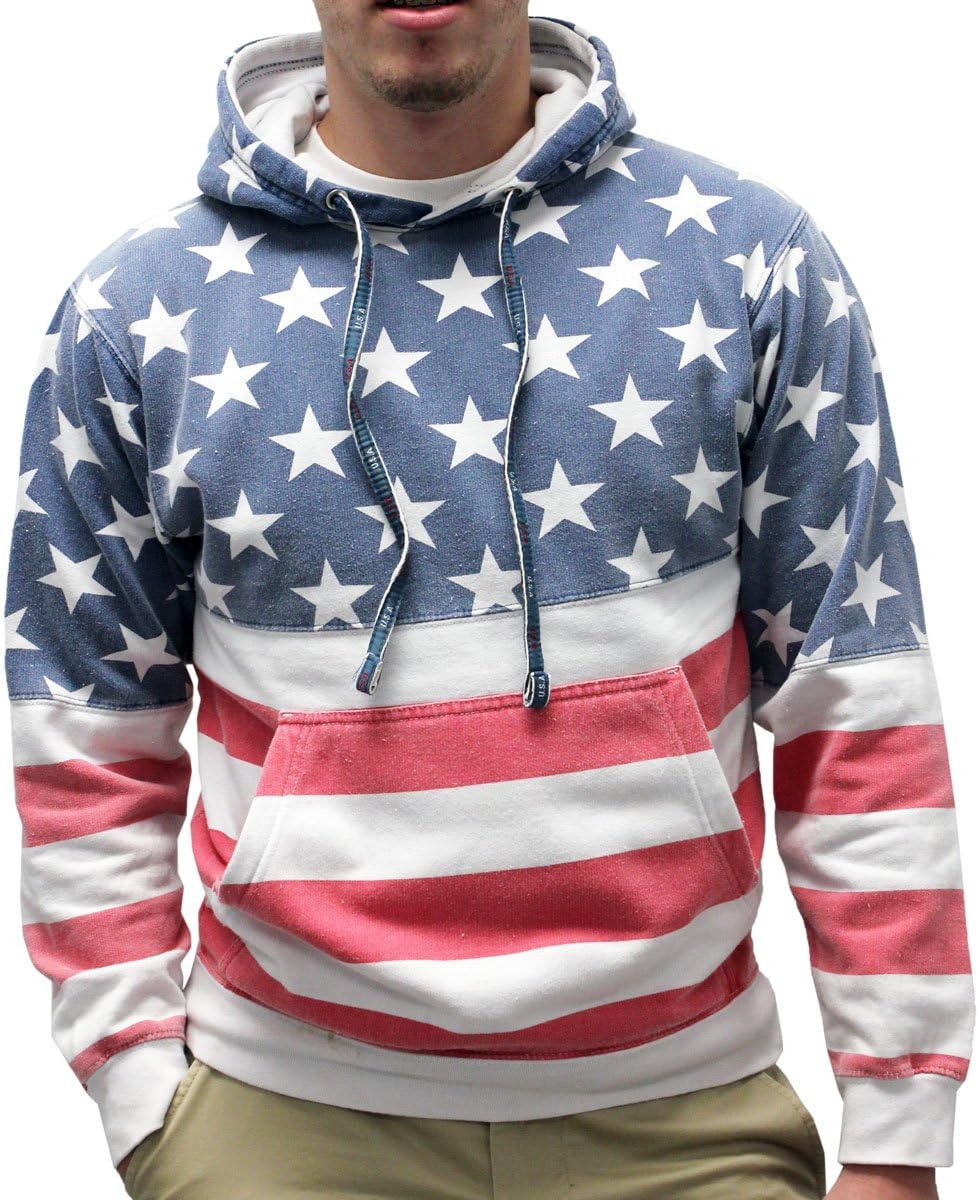 The Flag Shirt Men's Patriotic Stars Hoodie Sweater