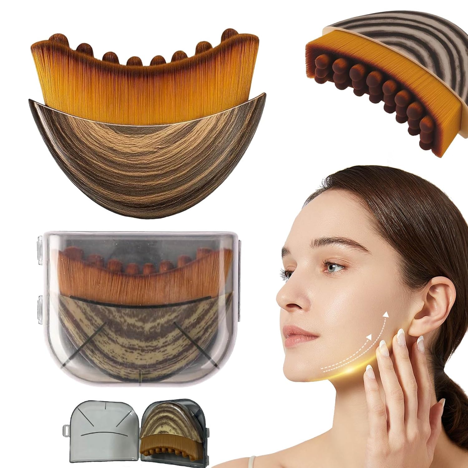 2026 New Lymphatic Contour Face Brush Drainage Massager Facial Brush - Gentle Beauty Tool - Chin Jawline Sculpting