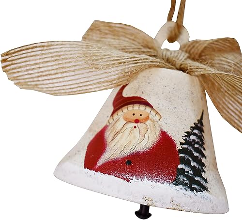 Miniatura 7 de Adornos colgantes para árbol de Navidad, cascabeles de metal, juego de 2 campanas decorativas de trineo, decoración de Navidad para interiores y