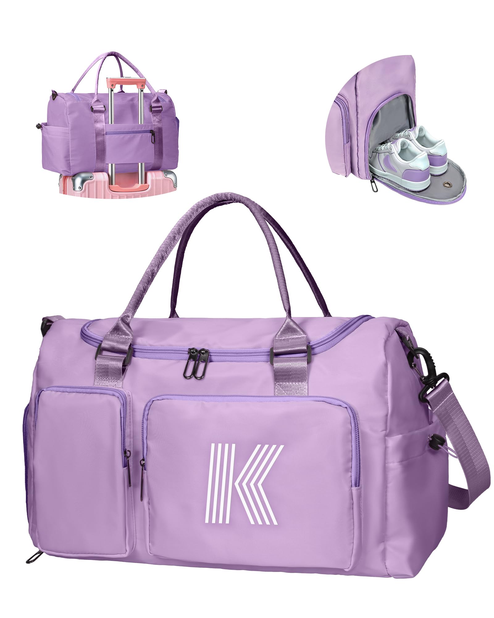 Elilier Birthday Gifts for Women Gym Bag: Personalized Weekender bags, Dance Cheer Sports Bag for Girl, Kid Gymnastics Bags, Spa Gifts for Women Girls