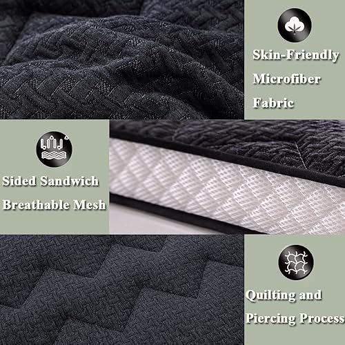 Miniatura 3 de GYK Cubrecolchón de espuma viscoelástica gruesa, plegable enrollable para camping, viaje por carretera, futón japonés, tapete de tatami, tela de