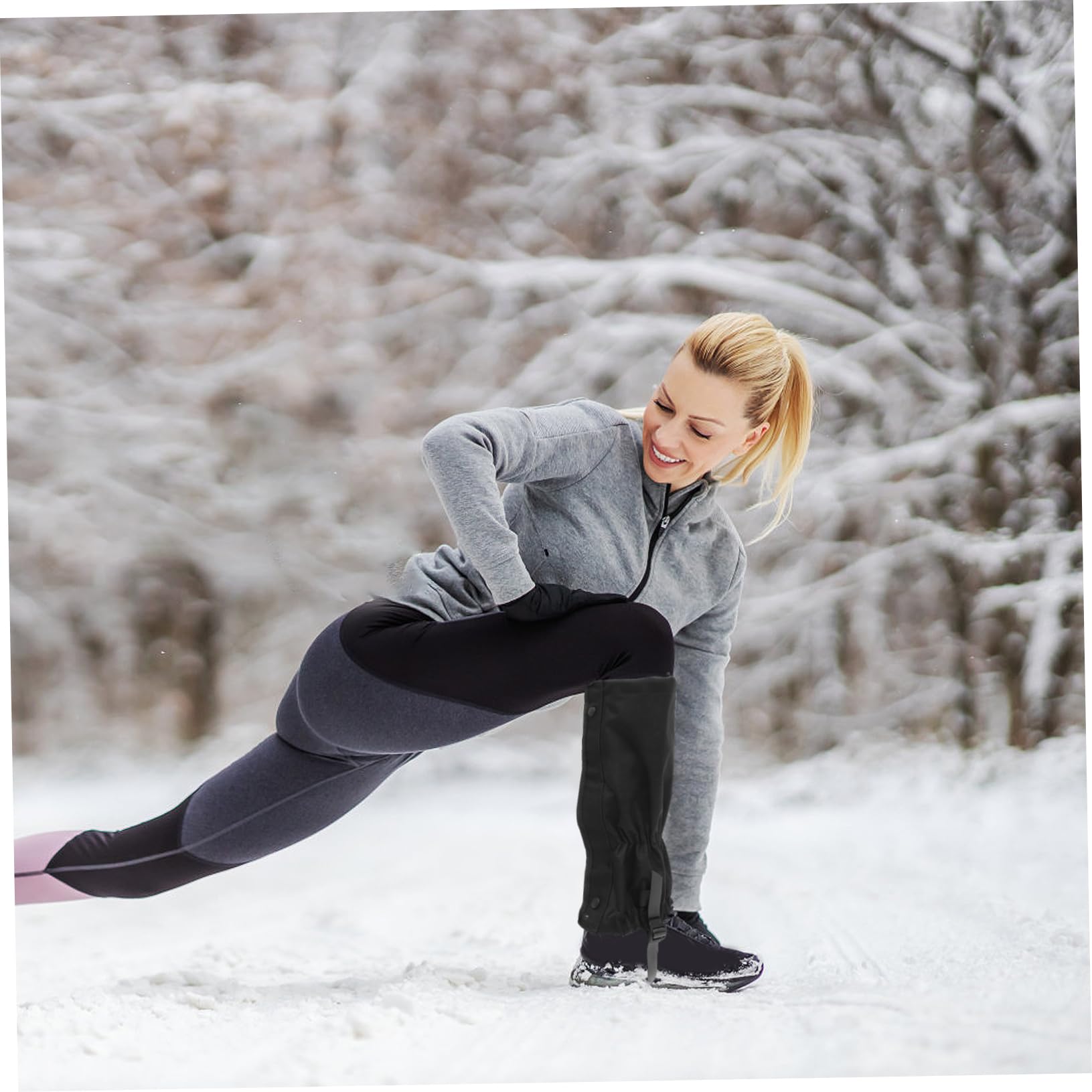 SUPVOX 1pair Outdoor Leg Gaiters for Hiking and Snow Oxford Lightweight and Leg Protectors for Rain Snow and for Outdoor Enthusiasts