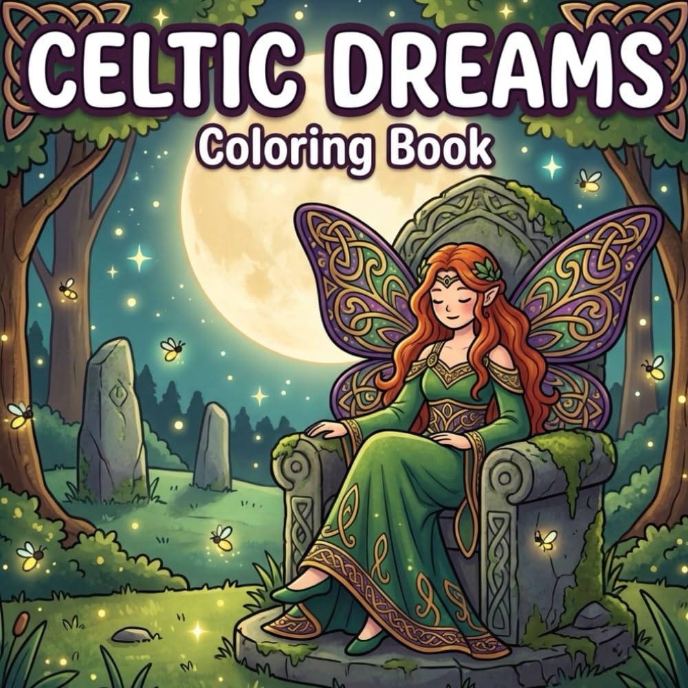 Celtic Dreams: 40 Mystical Irish Designs Featuring Ancient Patterns, Magical Creatures & Enchanted Landscapes for Adults & Teens