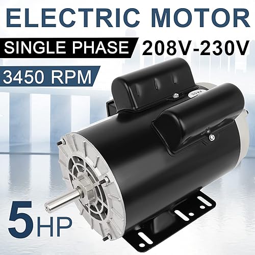 Miniatura 10 de motor eléctrico 2HP 3450RPM motor monofásico de uso general 115230V 58" diámetro CWCCW ODP 60HZ del eje