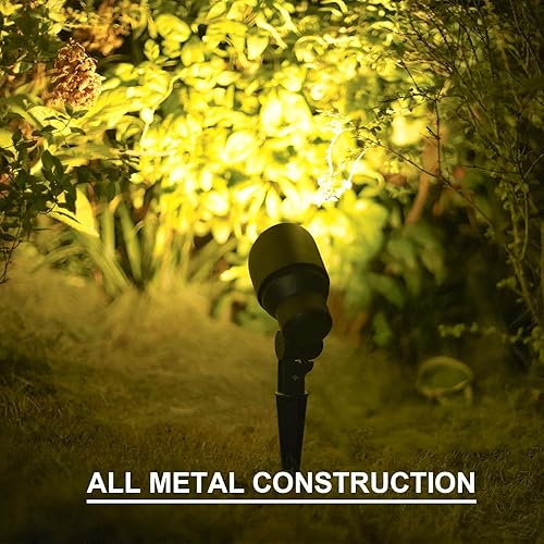 Miniatura 4 de GOODSMANN Paquete de 8 luces de paisaje de bajo voltaje, reflectores de paisaje de 3 W LED de 200 lúmenes con bombilla reemplazable de 12 V CA con