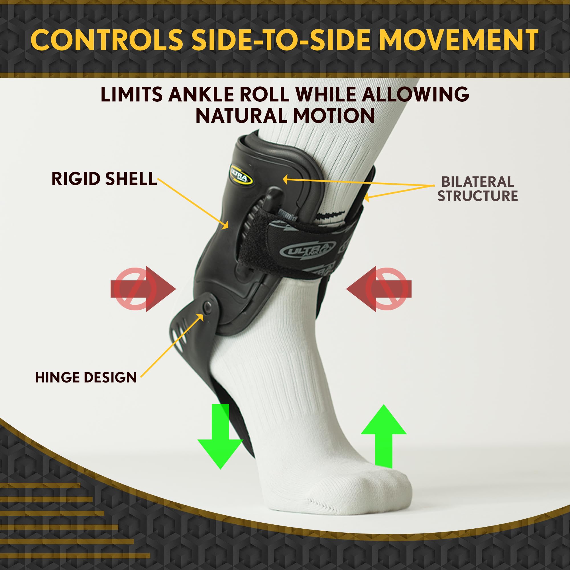 Ultra High-5 Rigid Ankle Brace Chronic Ankle Instability Boot Ready | Orthopedic Ankle Stabilizer Work Boots Hiking Boots Active Adults Daily Use Weak Ankles Rolling Ankles product thumbnail 6