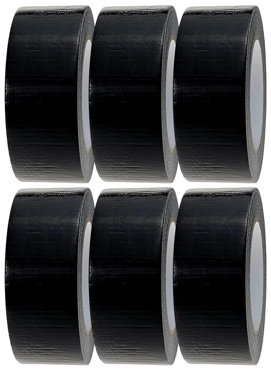 Crimson Starfish Cinta adhesiva negra,6 rollos de cinta adhesiva Gaffer de 48 mmx45 m, cinta adhesiva multiusos para interiores y exteriores, cinta adhesiva ultra fuerte