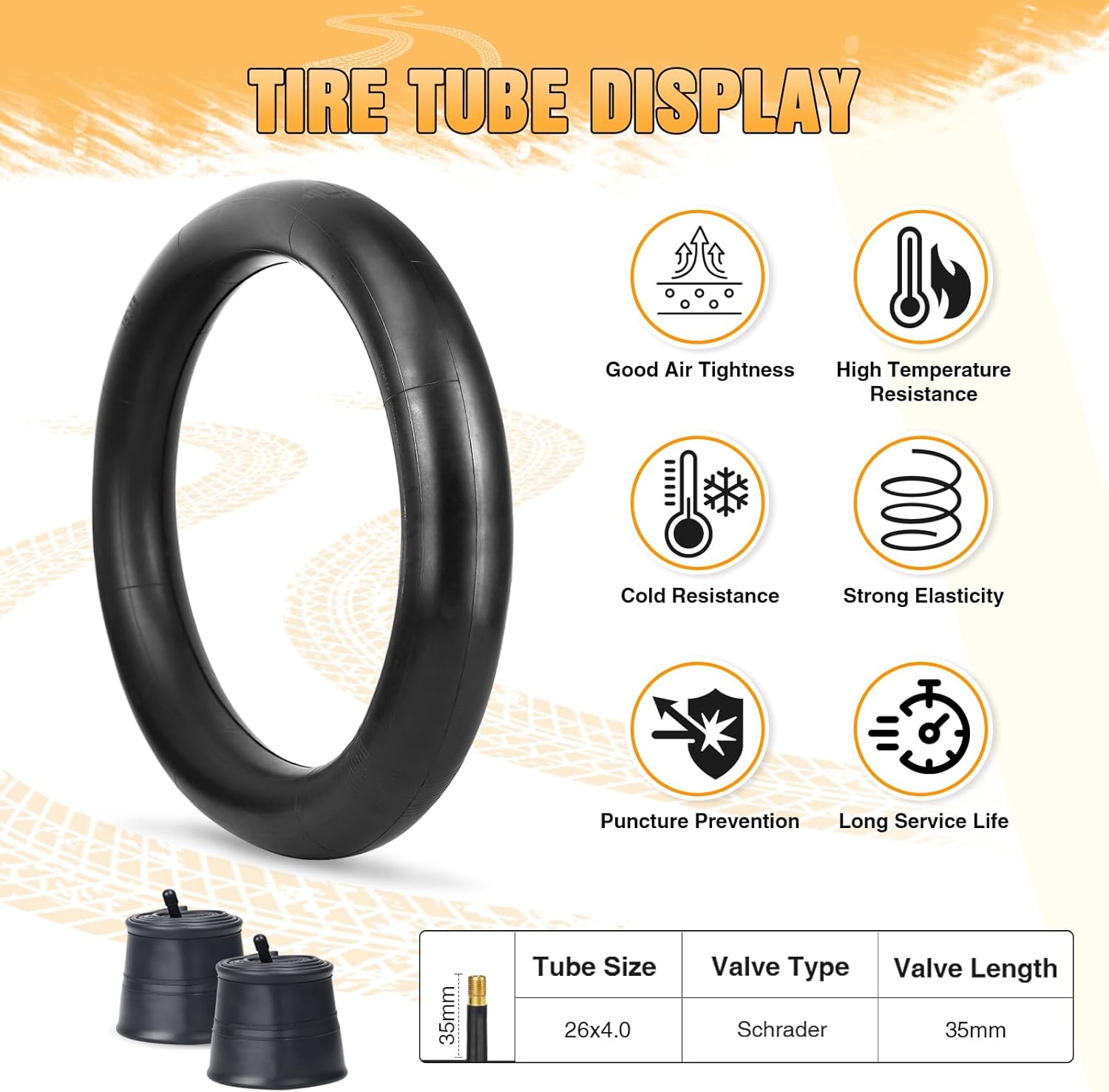 ZUKKA Bike Tire 20/24/26x 4.0 Fat Bike Tire Replacement Tire Folding Mountain Bike Tire High-Density Bike Tires for Snow Beach BMX MTB Electric Bike