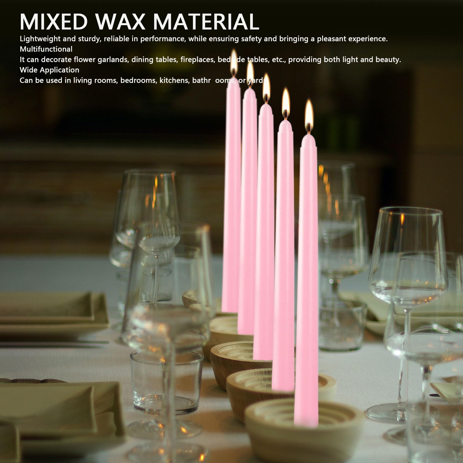 Fabater Set di 14 Candele Natalizie Dell'Avvento, Candele Coniche, 25,4 Cm, Rosa, Natalizie, Candelieri, per Matrimoni, Avvento, Casa, Chiesa, Decorazioni, Feste