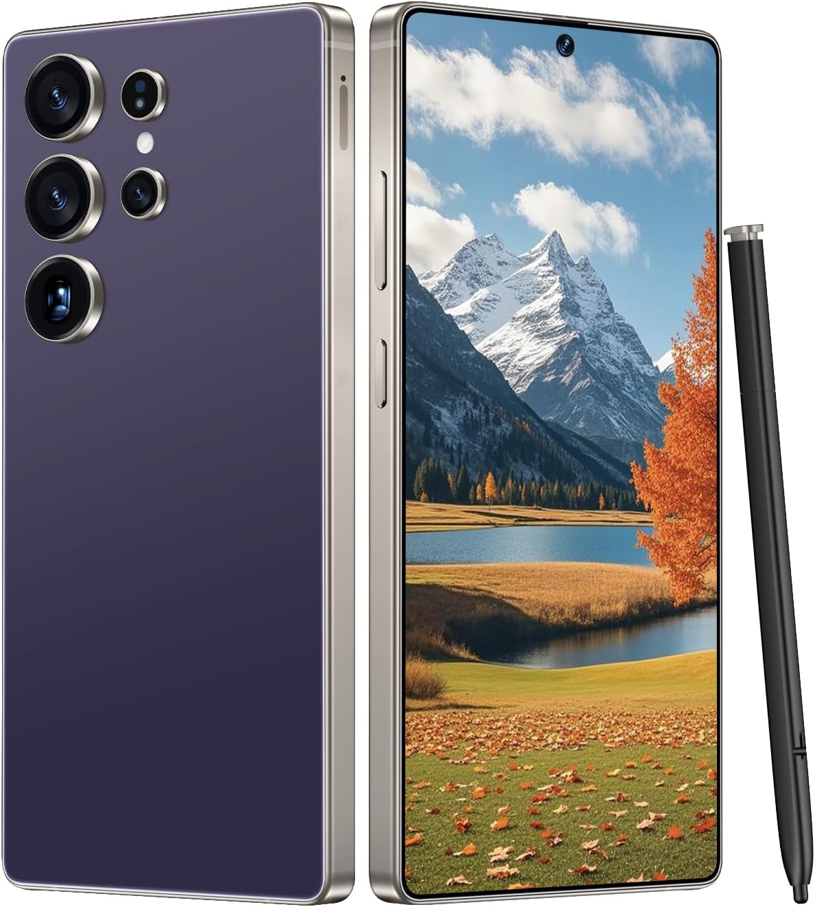 I25 Ultra 8GB RAM+256GB Face Unlock + Stylus | Android 14 System (Purple)