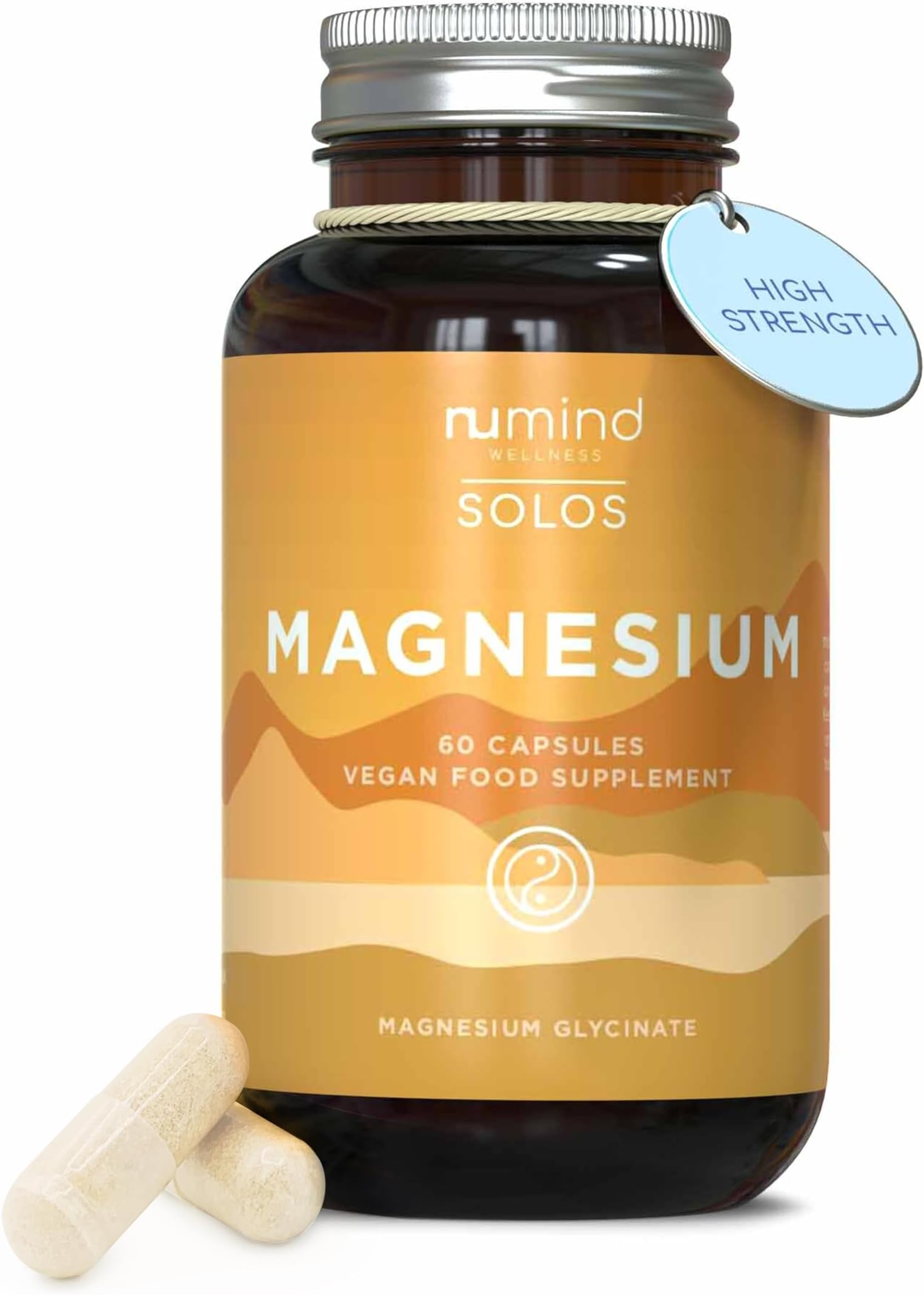 Nu MindNatural Super Strength Magnesium Glycinate 1250mg - 250mg Pure Elemental Magnesium Supplement | Vegan Tablets | Bioavailability | 60 Capsules