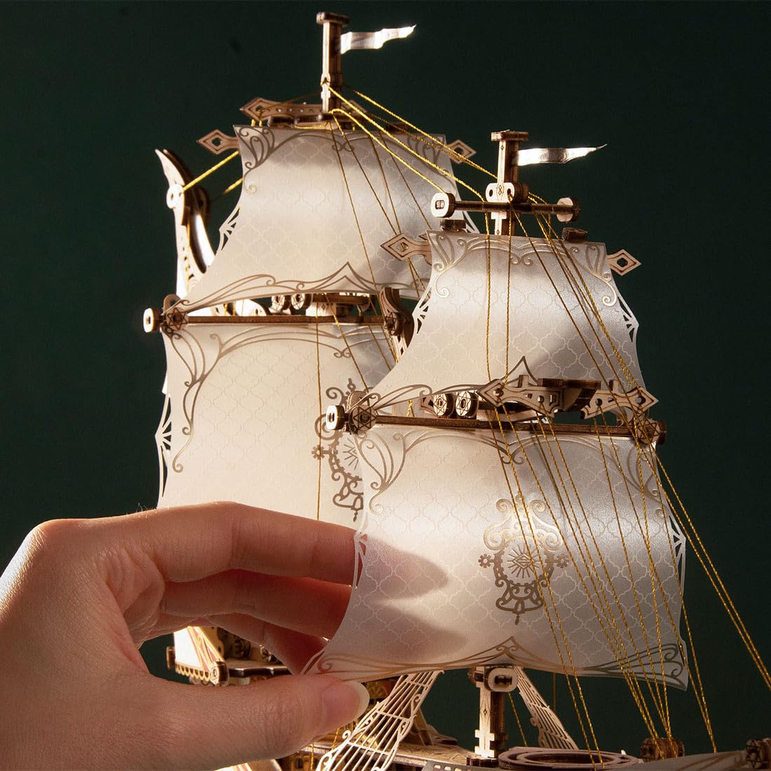 3D Holzpuzzle Piratenschiff Modell – Segelschiff Bausatz, Abenteuer, Wohnkultur Dekoration, kreatives Geschenk für Erwachsene und Jugendliche