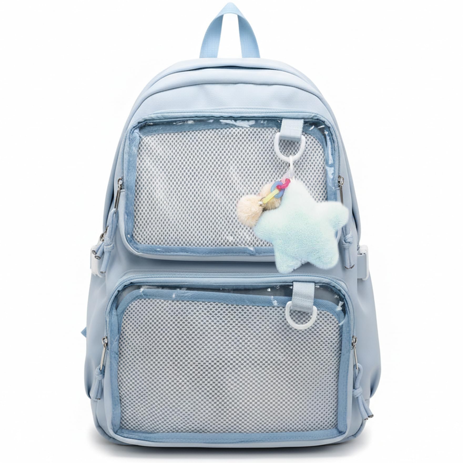 Otbushit Ita Backpack Kawaii with Pin Display Windows for Anime Cosplay Ita Bags Star Charm Spacious Compartment for School Travel