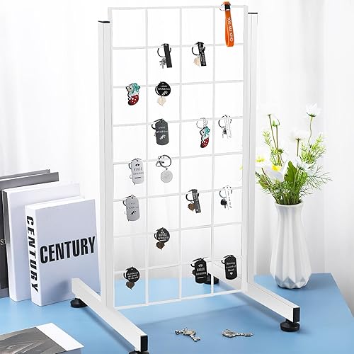 Miniatura 2 de Fumete 4 pares de patas de rejilla de alambre, base en T, tubo rectangular, soporte de pared de alambre, base de panel de rejilla, accesorios para