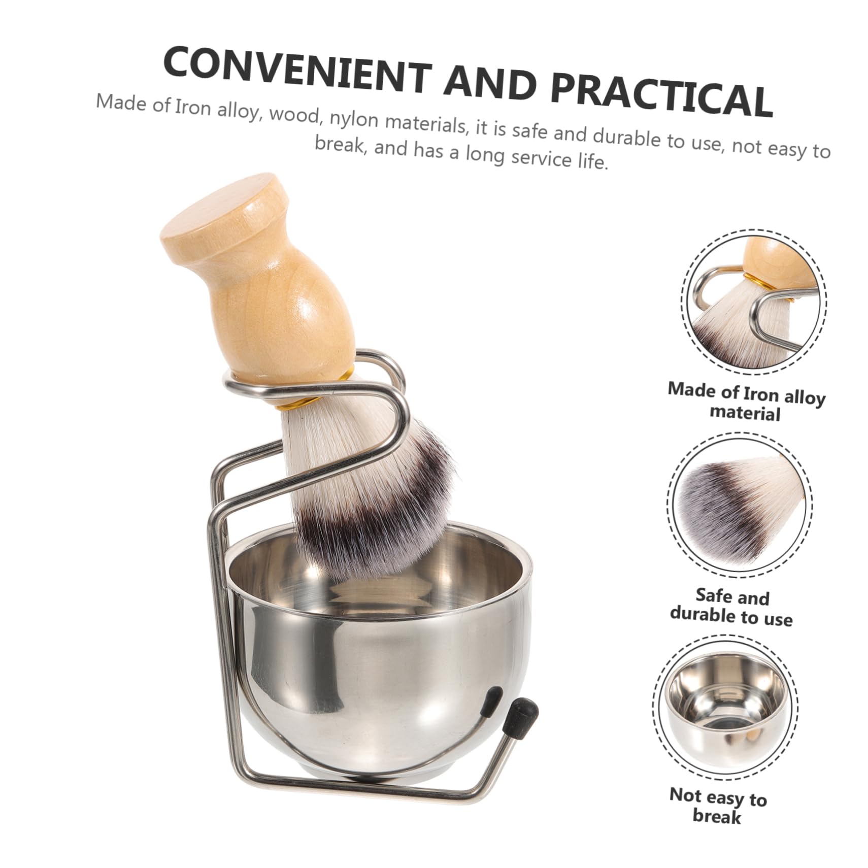 FOMIYES Shaving Brush Kit for Men Shaving Brush Set Haircut Accessories Home Barber Tool