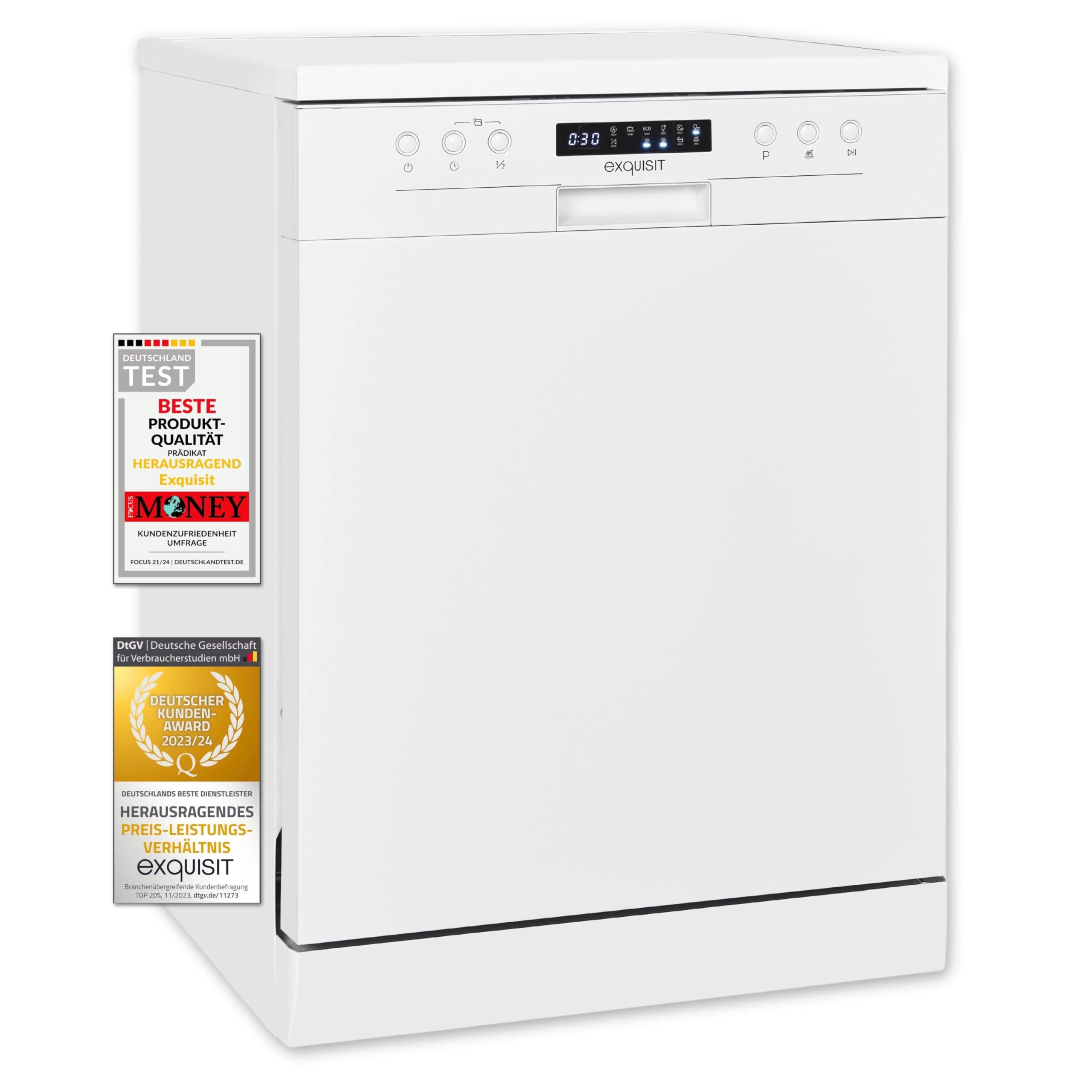 Exquisit GSP9414-030D Geschirrspüler Freistehend - Spülmaschine 60 cm