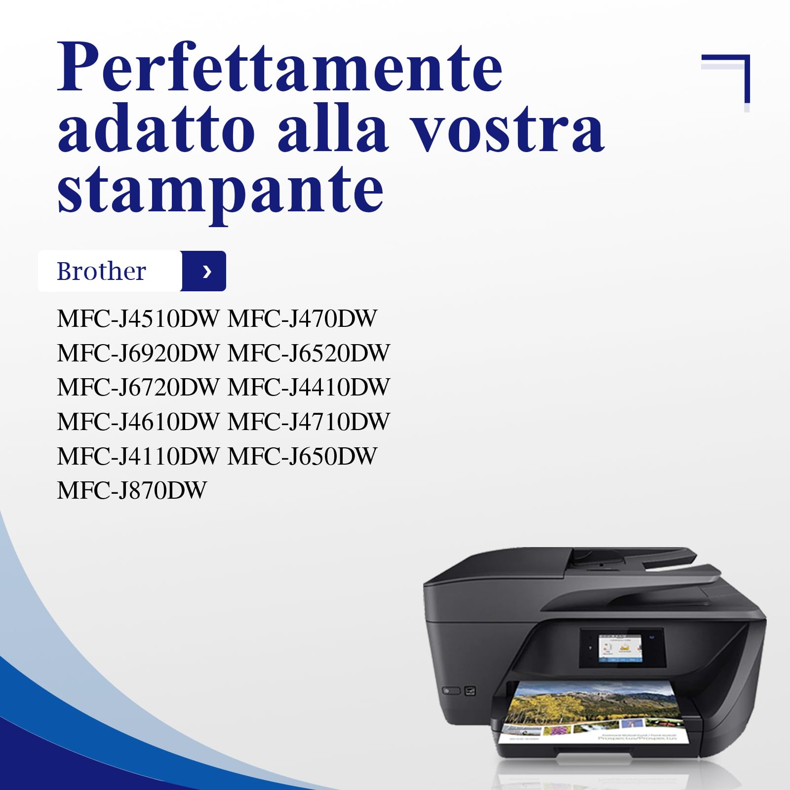 Per Brother LC123 Cartuccia d'inchiostro compatibile per MFC-J4510DW MFC-J4610DW Cartuccia d'inchiostro per stampante LC121 MFC-J4410DW MFC-J4710DW  7