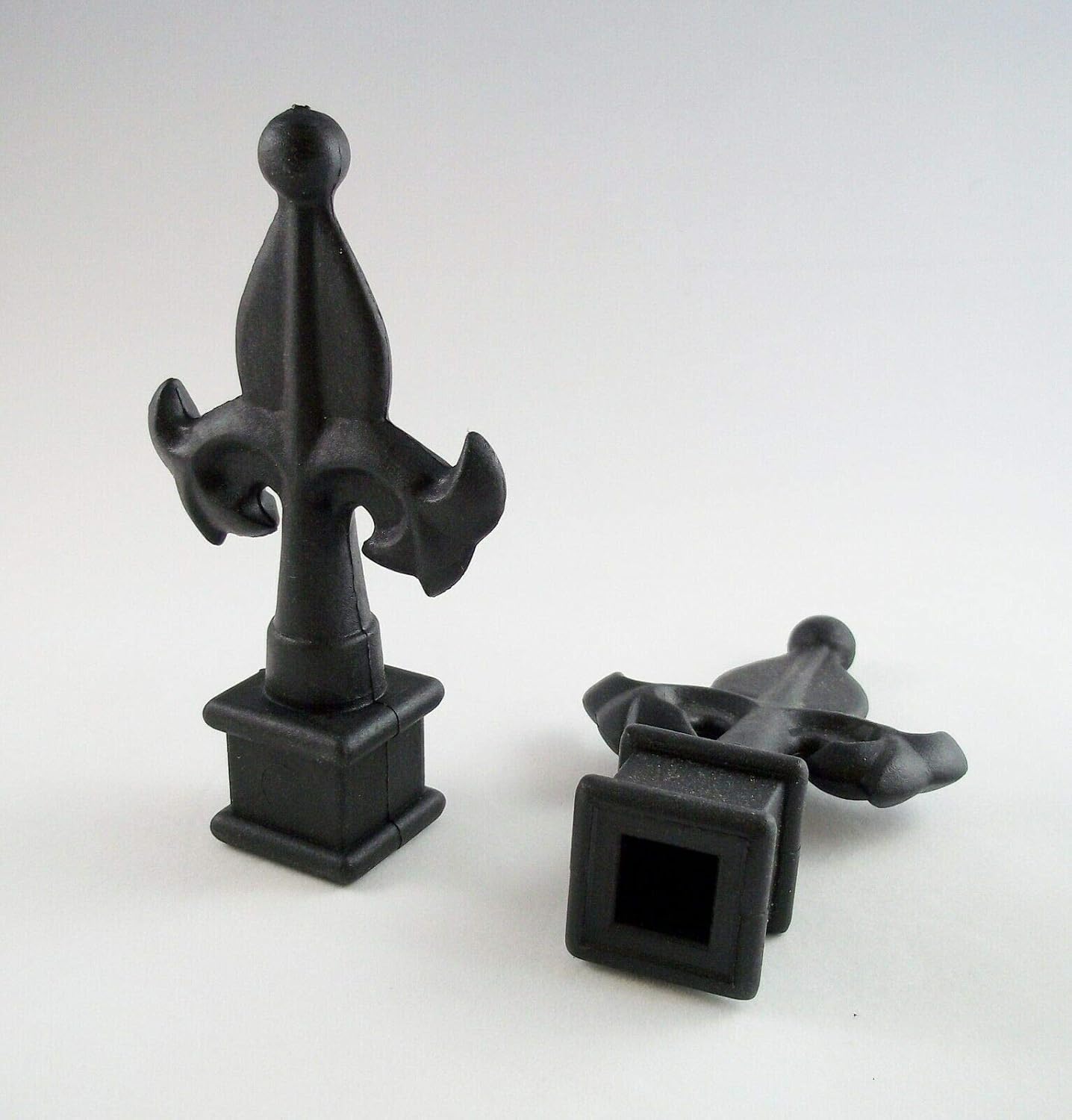 10 Each (1/2INCH) Black Plastic Iron Fence Finial Tops 1