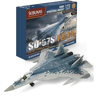 SEBUNAS 1/72 Scale Su-57S Military Aircraft Toy Quick Build Model Kit Russian 5th Generation Stealth Multipurpose Fighter Plastic Airplane Model Kit for Gift and Collection 31 Pieces